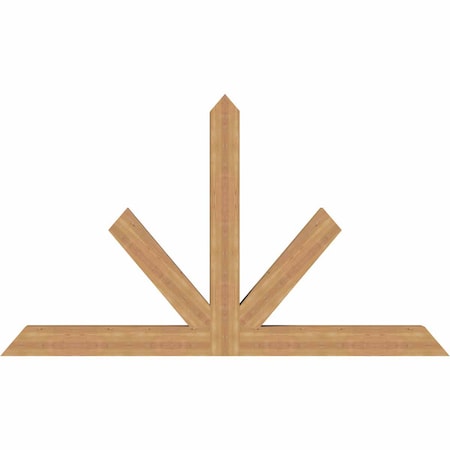 Ekena Millwork Saratoga Timber Gable Bracket, Western Red Cedar, 84"W x 49"H x 5 1/2"D x 5 1/2"F, 14/12 Pitch GBW084X49X0606SAR00SWR